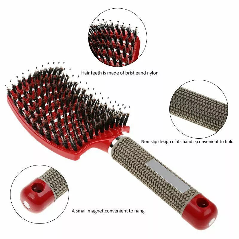 š„BUY 1 GET 1 FREE LAST DAYš„Detangler Bristle Nylon Hairbrush
